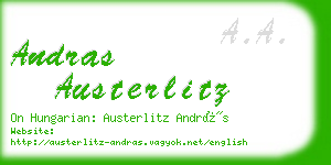 andras austerlitz business card